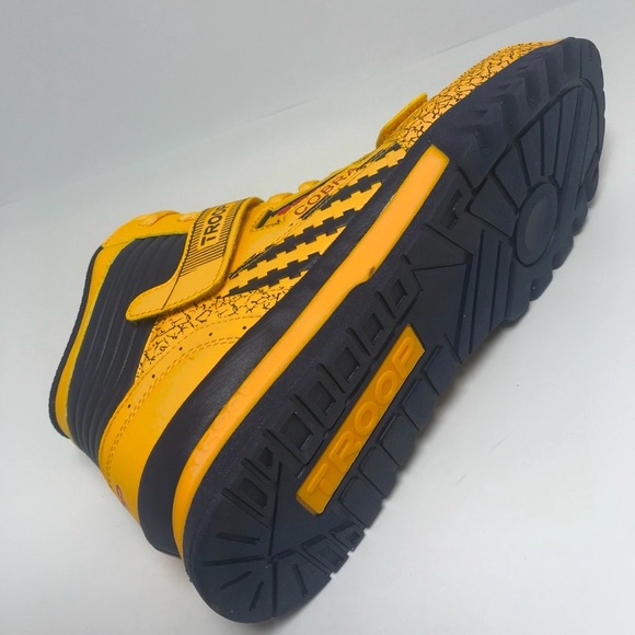 Men's Troop Cobra Mid Mustard Yellow | Navy High-Top Sneakers NWT - Picture 2 of 5